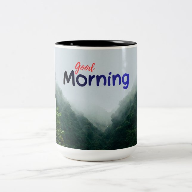 Caneca Branca de Motivação Matinal | Xícara de Cit (Centro)