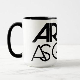 Caneca branca do artista como guia & preta