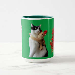 Caneca Branca e Negra Gato e Rebelde Toy Mug Natal