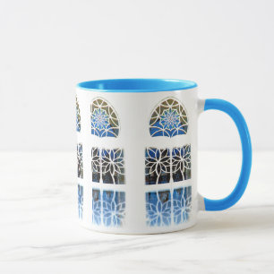 Caneca Branco da janela 1 do vestíbulo da mesquita