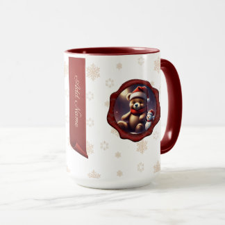 Caneca Branco de Banner Personalizado Amigo do Ursinho de