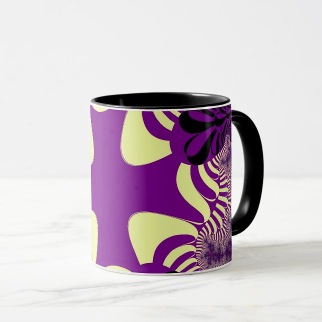 Caneca Branco Desbotado e Cruz Roxa (Frente Esquerda)