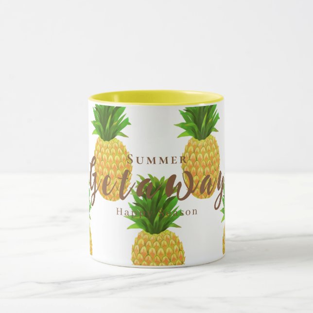 Caneca Branco do abacaxi (Centro)
