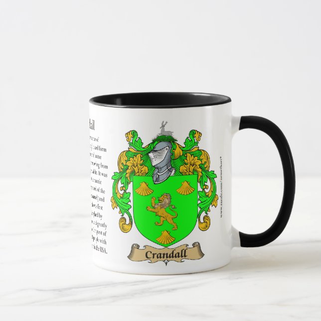 Caneca Brasão da família de Crandall (Direita)