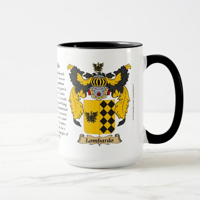 Caneca Brasão da família de Lombardo (Direita)