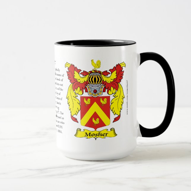 Caneca Brasão da família de Mosher (Direita)