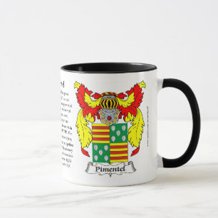 Caneca Brasão da família de Pimentel