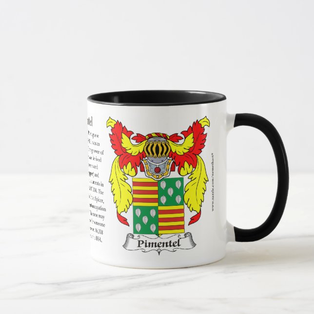 Caneca Brasão da família de Pimentel (Direita)