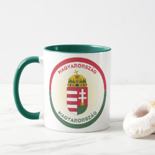Caneca Brasão de Armas da Hungria em Forma de Círculo