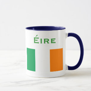 Caneca Brasão de Ireland e bandeira Mug*