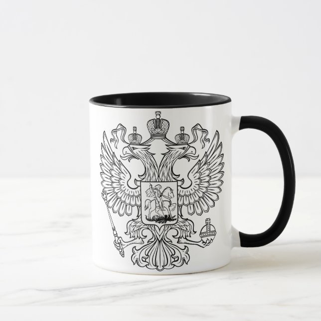 Caneca Brasão do russo da Federação Russa (Direita)
