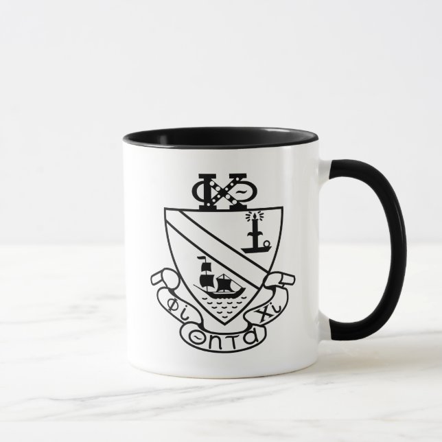 Caneca Brasão Phi Chi Theta | P&B (Direita)
