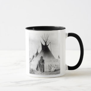 Caneca Bravo Blackfoot, perto de Calgary, Alberta, 1889
