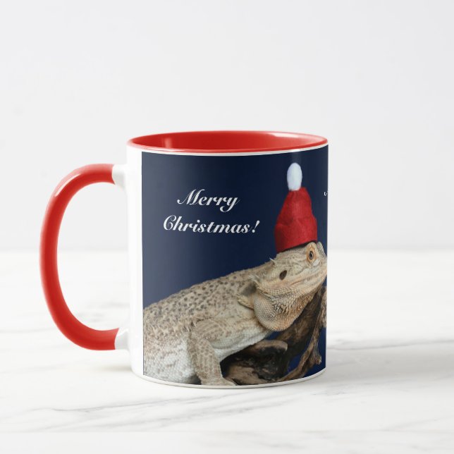 Caneca Bravo Dragão de Natal - Lizard - Santa Chapéu (Esquerda)