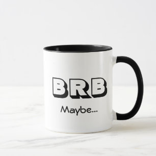 Caneca BRB Talvez Reunião virtual Cama Engraçado