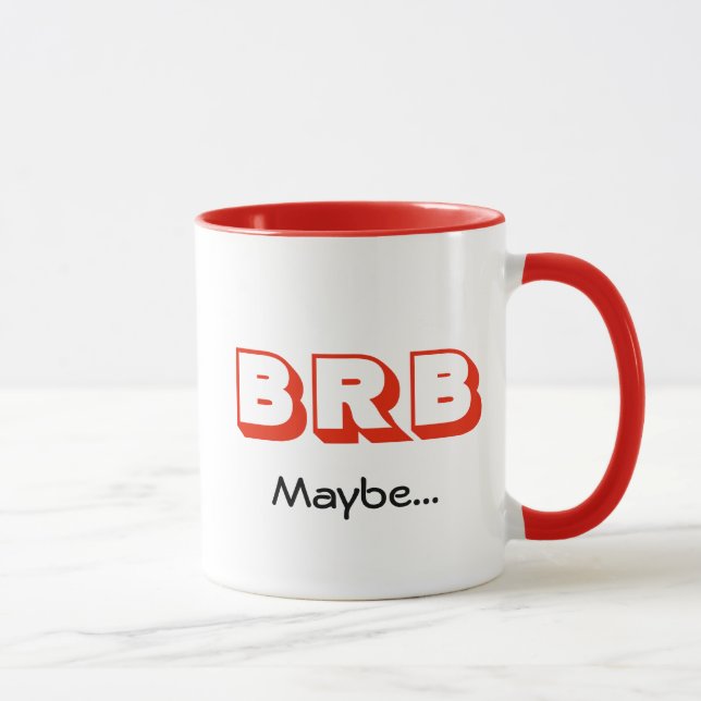 Caneca BRB Talvez | Reunião virtual | Engraçado Cotação V (Direita)
