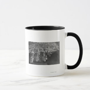 Caneca Bremerton, opinião aérea de WA de docas do marin