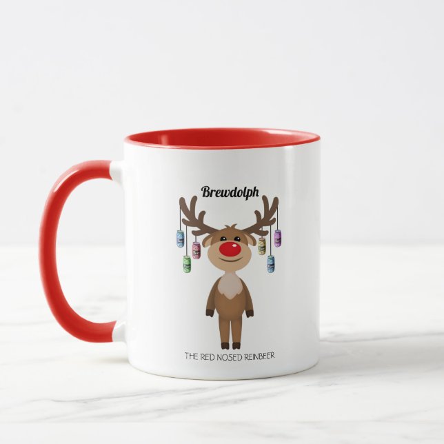 Caneca Brewdolph, a Reinber Vermelha Nosed (Esquerda)