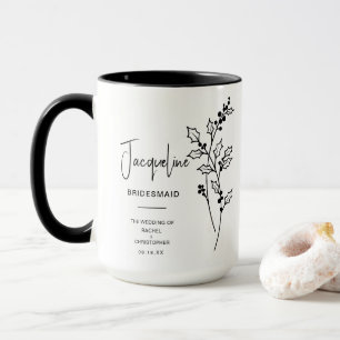 Caneca Bridesmaid   Holly Berry Birth Flower