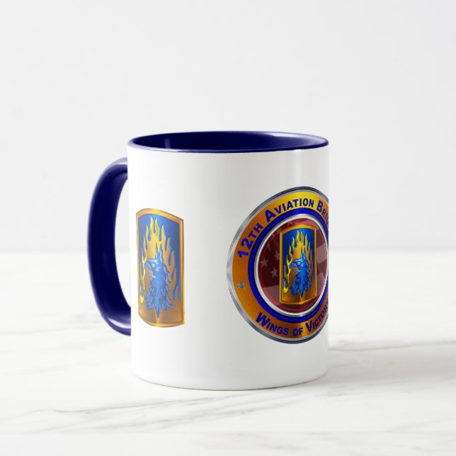 Caneca Brigada de Aviação de Combate 12 (Frente Esquerda)