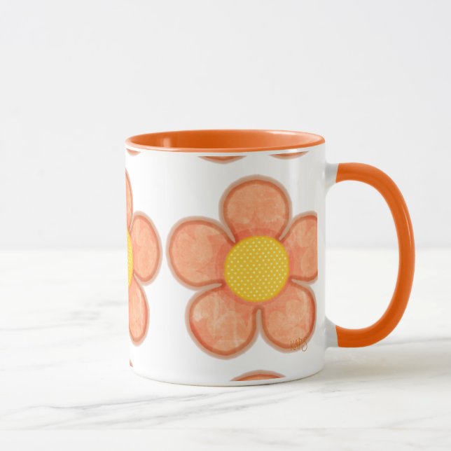 Caneca Bright Cantelope Summer Flower (Direita)