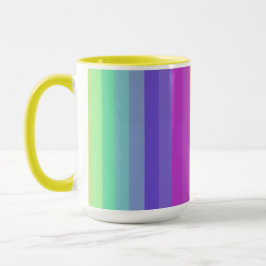 Caneca Bright Pastel Rainbow Stripe Mug
