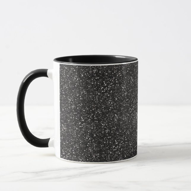 Caneca Brilho à moda escuro do cinza de prata (Esquerda)