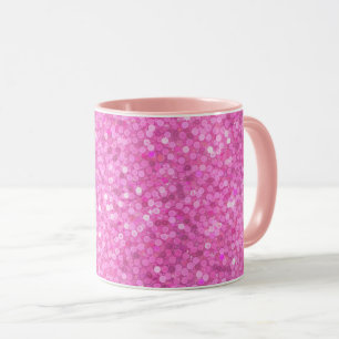 Caneca Brilho de Lantejoulas Rosa