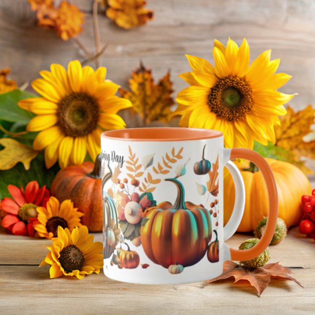 Caneca Brilliant Thanksgiving Bountiful (Criador carregado)