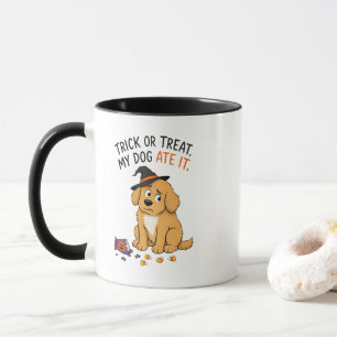 Caneca Brincadeira de Truque ou Gosto, Meu Cachorro Comeu