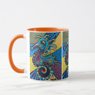 Caneca Brio, o cavalo-marinho! Canja de Arte Original