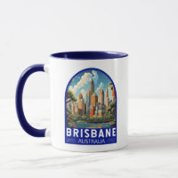 Brisbane, Austrália, Viagem Art Vintage