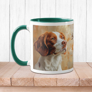 Caneca Brittany Dog Paint Impressionista