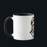 Caneca Bronze Viking Horse Mug<br><div class="desc">Dark bronze textured Viking horse on a white mug,  black interiot.</div>