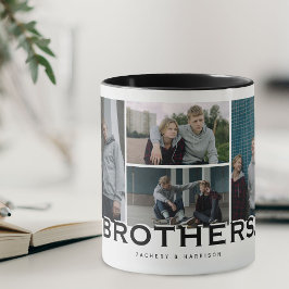 Caneca BROTHERS 8 Photo Collage Modern Gift