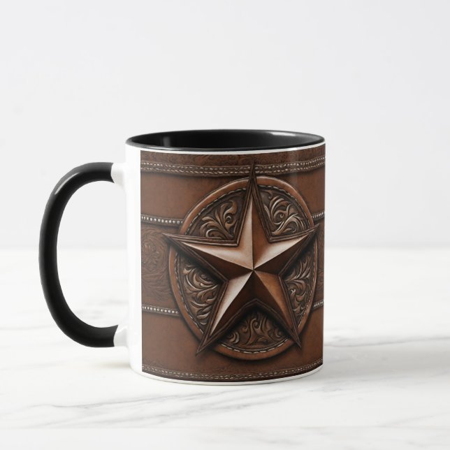 Caneca Brown Cowboy Russo Western Country Texas Star (Esquerda)