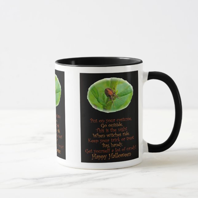 Caneca Brown Orange Araneus Halloween Mug (Direita)