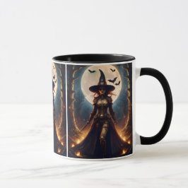 Caneca Bruxa da Floresta Steampunk do Halloween