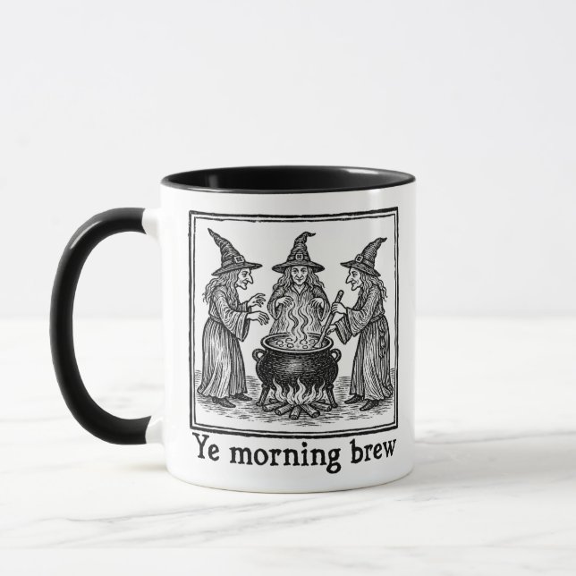 Caneca Bruxa Divertida da Cerveja Matinal Medieval Witchc (Esquerda)