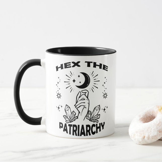 Caneca Bruxa Feminista, Hex A Patriarquia (Com Donut)