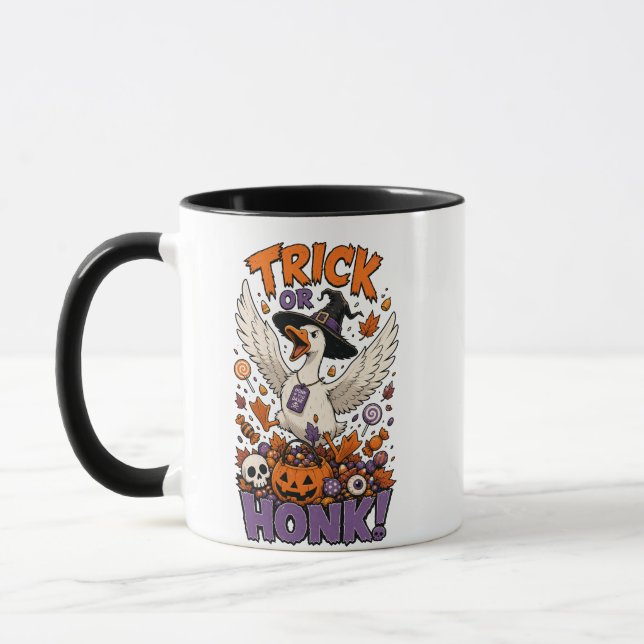Caneca Bruxa Fofa Ganso Abóbora Doce Gráfico (Esquerda)