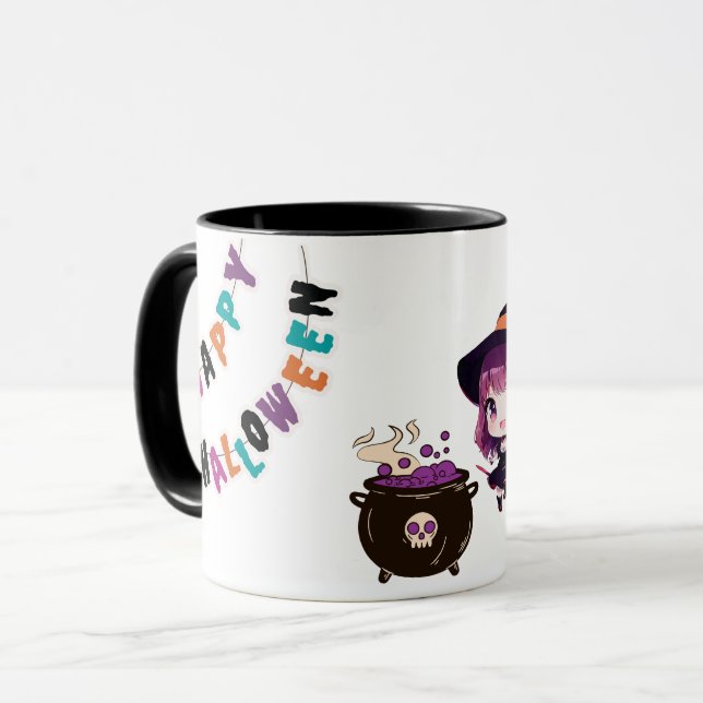 Caneca Bruxa/Halloween/Outono  (Frente Esquerda)