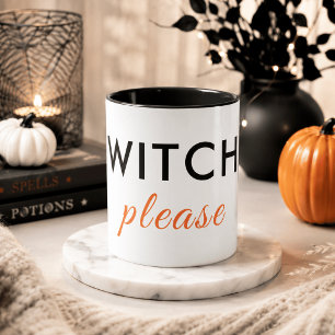 Caneca Bruxa Moderna, Por Favor, Halloween Mug - Chic Mín