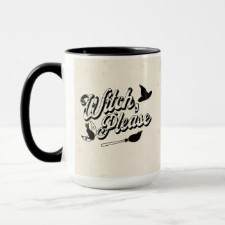 Caneca Bruxa Por Favor | Citação Divertida de Halloween