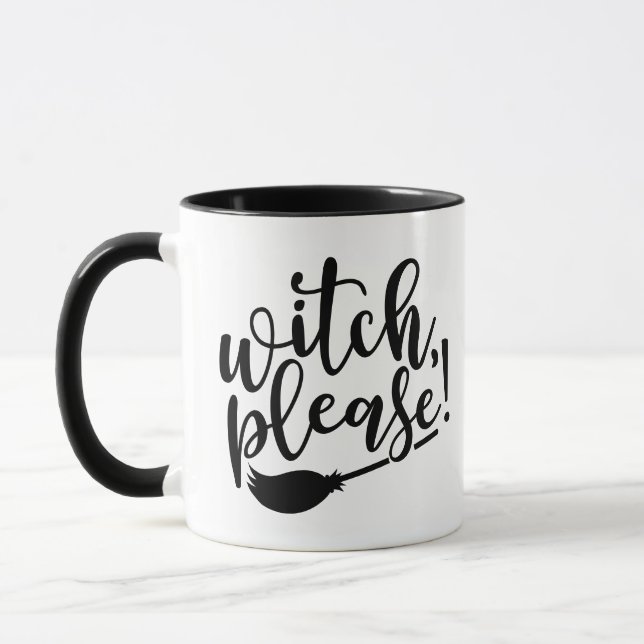 Caneca Bruxa Por Favor Funny Halloween (Esquerda)