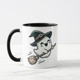 Caneca Bruxa, Por Favor! Ghost Mug Bonito Halloween