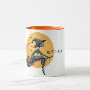 Caneca Bruxa Spooky na Broomstick