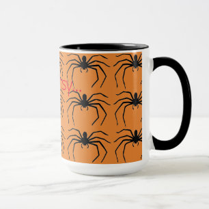 Caneca Bruxas Assustadoras do Halloween Aranha Negra Proj