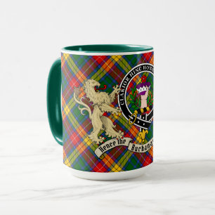 Caneca Buchanan Clan Crachá e Tartan Personalizado Mug