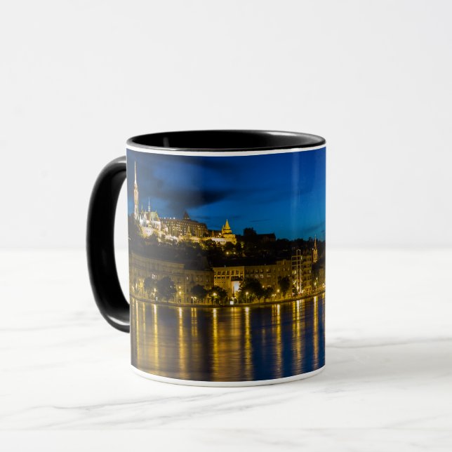 Caneca Budapest Danúbio Refletir Água À Noite PH (Frente Esquerda)